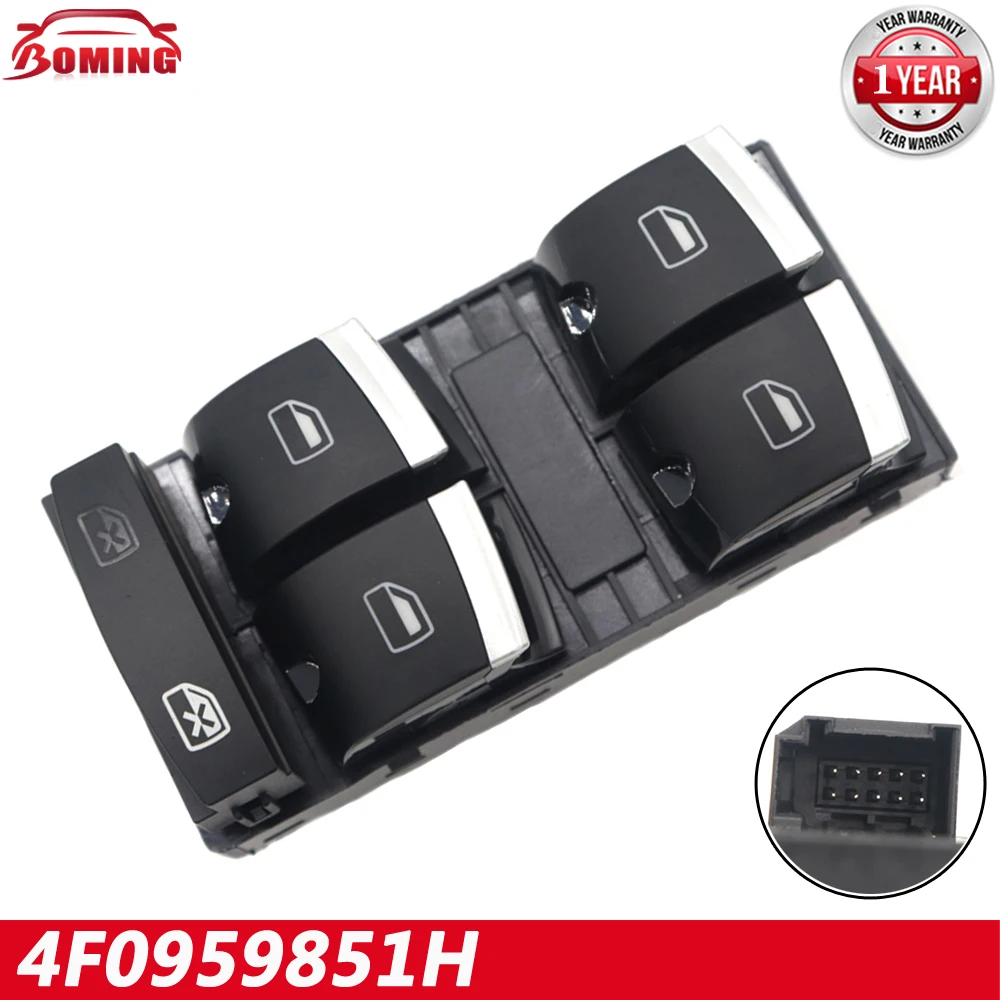 4F0959851H Master Window Switch Fit for A3 8P A4 S4 RS4 B6 B7 A6 S6 RS6 C6 Q7 4F0959851 H Car Accessories New