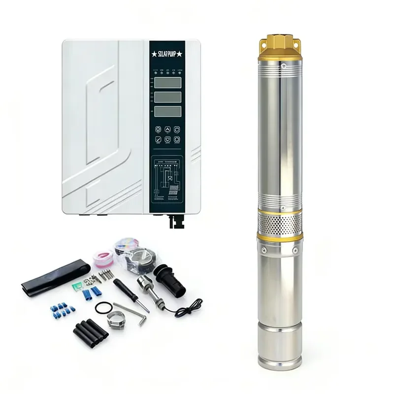 Fotografia 3: 2026 Quente! Bomba Solar Submersível de 1500W 2HP Híbrida AC/DC com Controlador MPPT Incluído, Bomba de Poço Profundo em Aço Inoxidável para Fazendas