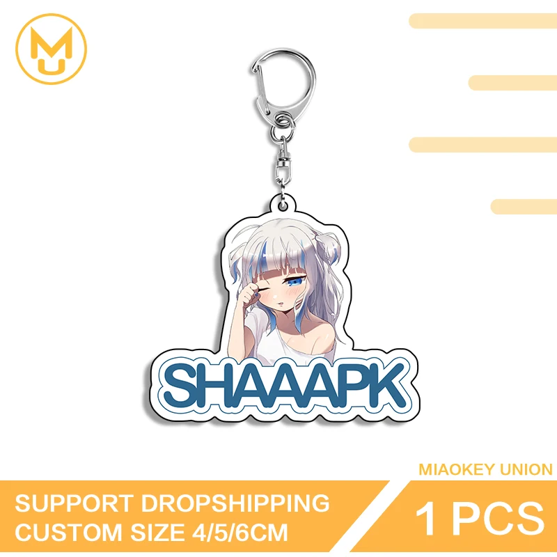 Sexy Gawr Gura Vtuber Novelty Enchanting Keyring Simplicity Hot Selling Trendy Peripheral Product Decorations Back To School