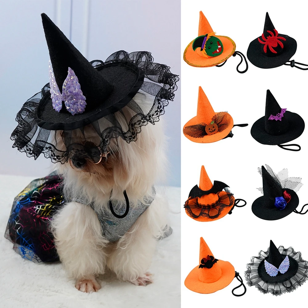 Dog Hat Halloween Pet Hat Cat Cap Accessories Pet Headgear Christmas Halloween Hat Costume Adjustable Dog Accessories