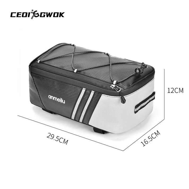 Bicycle Bags 5L Cycling Travel Trunk Bag Seat Saddle Pannier MTB Electric Bike Luggage Carrier PU Cycling Equipment Cycling Bags