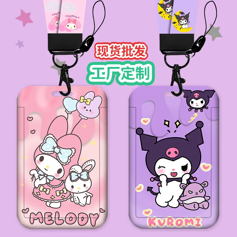 

New sanrio Melody Card Holder Cartoon ID Card Holder Work Bus Card kindergarten Pickup Meal Card Student Access Control Sleeve