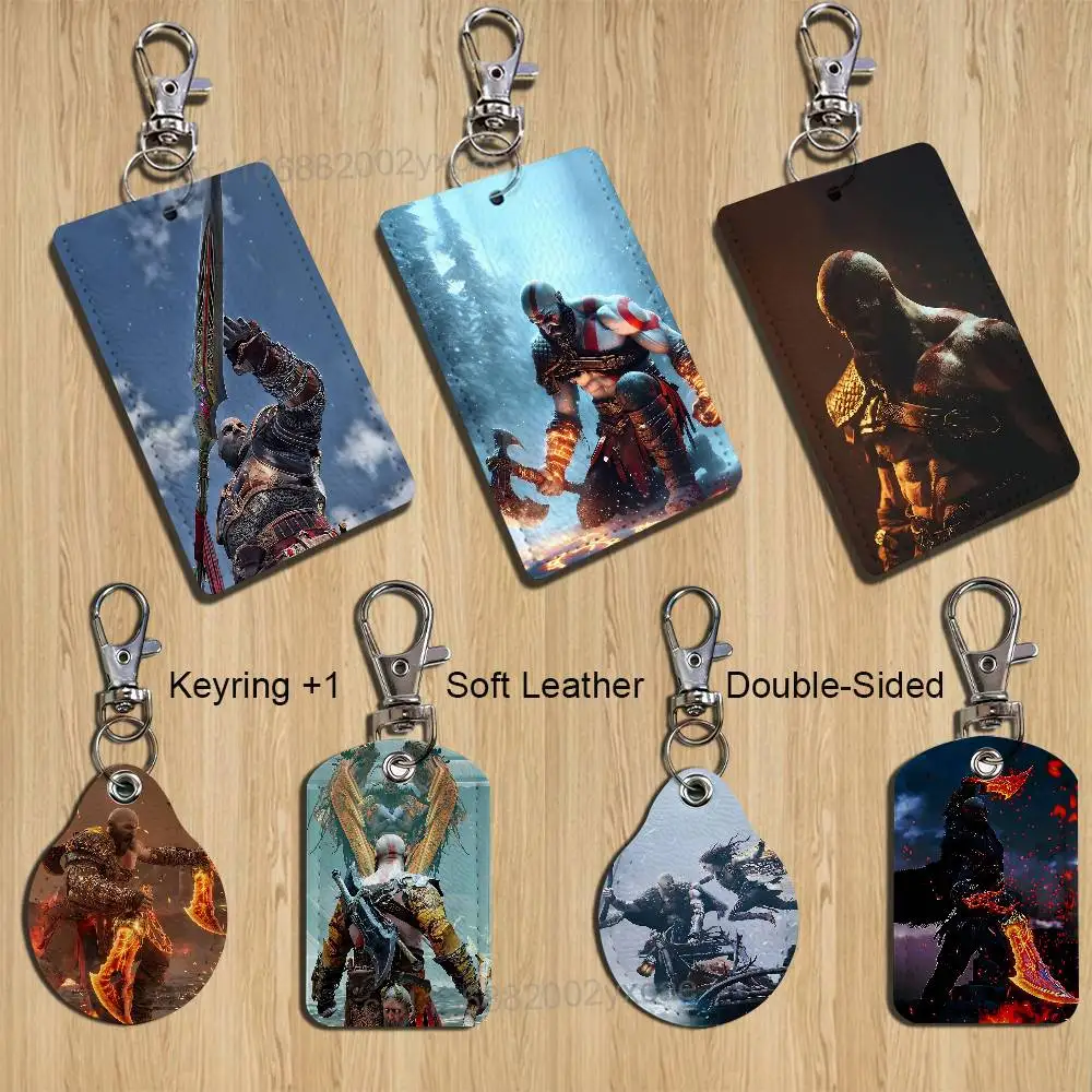

Leviathan Kratos God of War Card Holder Keychain Key Ring Door Lock Access Protective Case For Security Gift