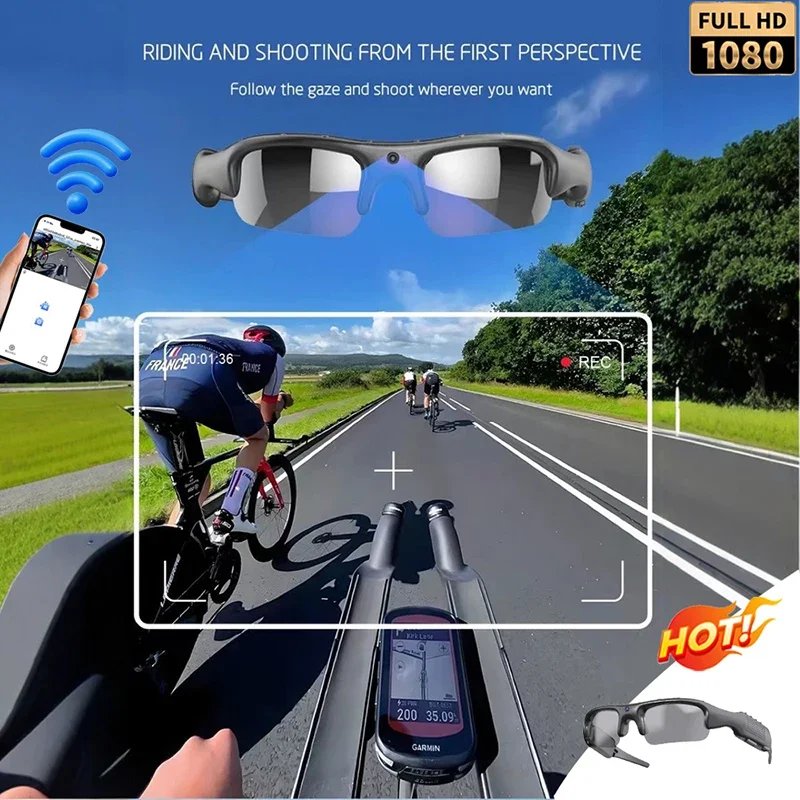 

Wifi Riding Smart Glasses Eyewear 1080P Outdoor Sports Driving Wireless Glasses Action Camera DVR Audio Video Recorder Camcorder