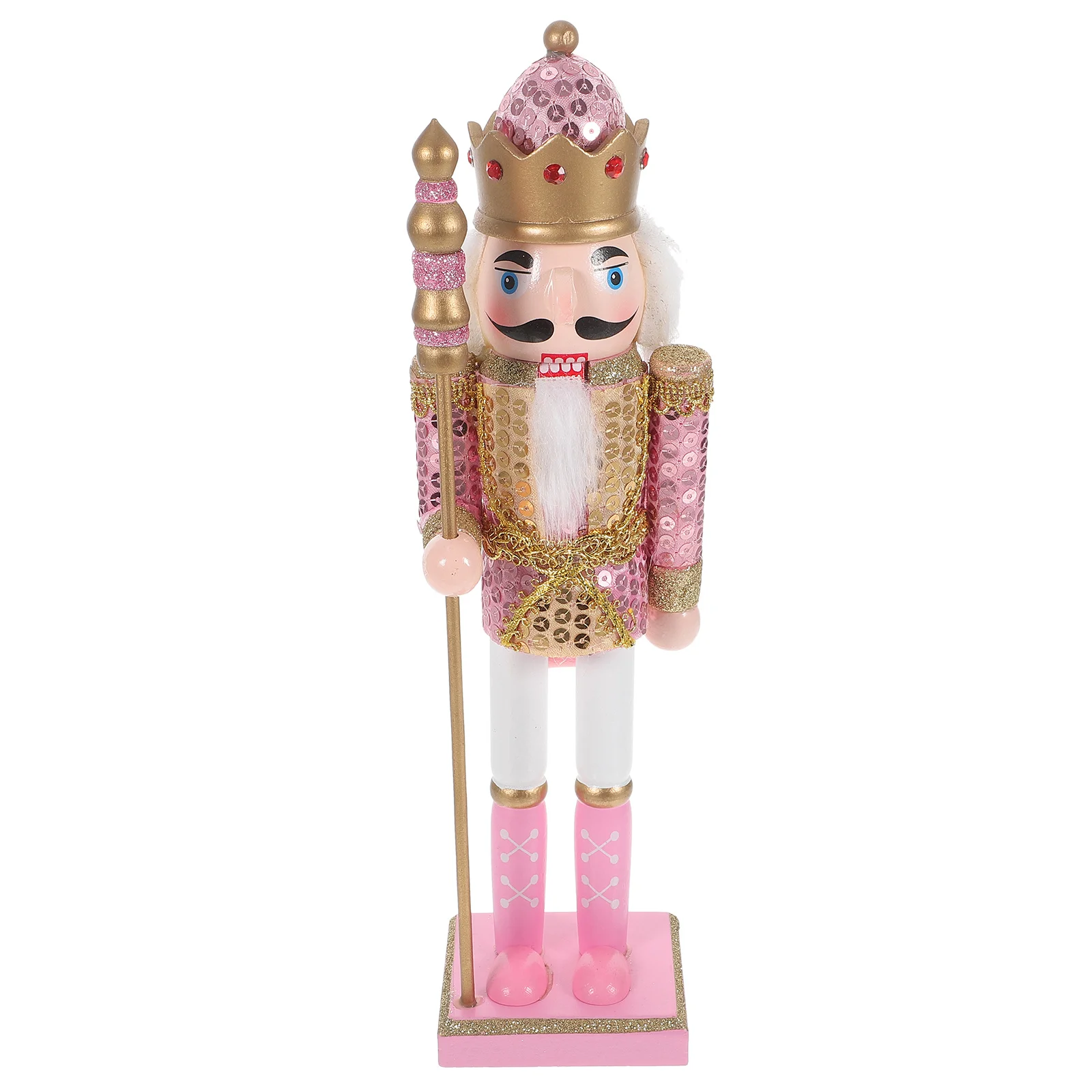 

Christmas Nutcracker Ornament Wooden Hand-Painted Holiday Decor Unique Xmas Tabletop Mantel Shelf Display Indoor Outdoor