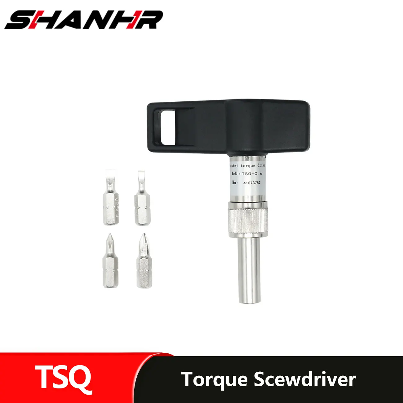 SHANHR TSQ Fixed Torque Screwdriver Adjustable Torque Screwdriver With 4 Pieces Batch Head Torque Meter Hand Tools