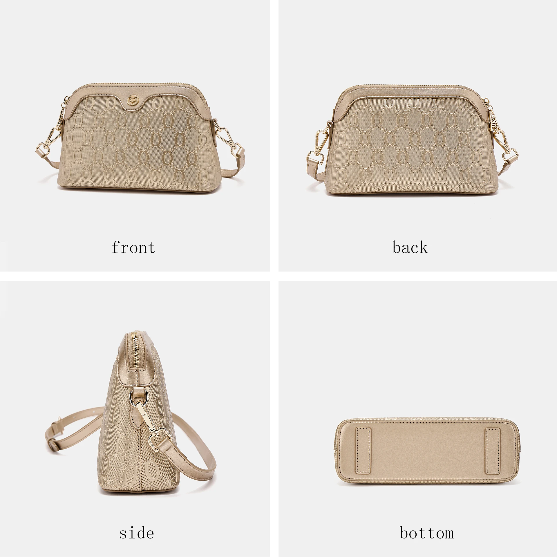FOXER 2026 New Luxury Embossed Crossbody Bag Cowhide Leather Women's Shoulder Bag Multi Pocket Small Daily Commute Phone Handbag