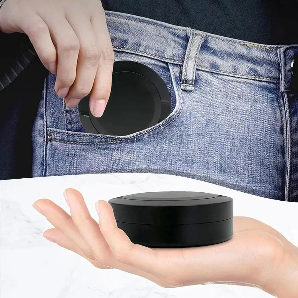 

3-слойный круглый контейнер для табака из алюминиевого сплава, изысканный алюминиевый табакер, портативный автомобильный инструмент, автомобильный сплав, коробка A9U8