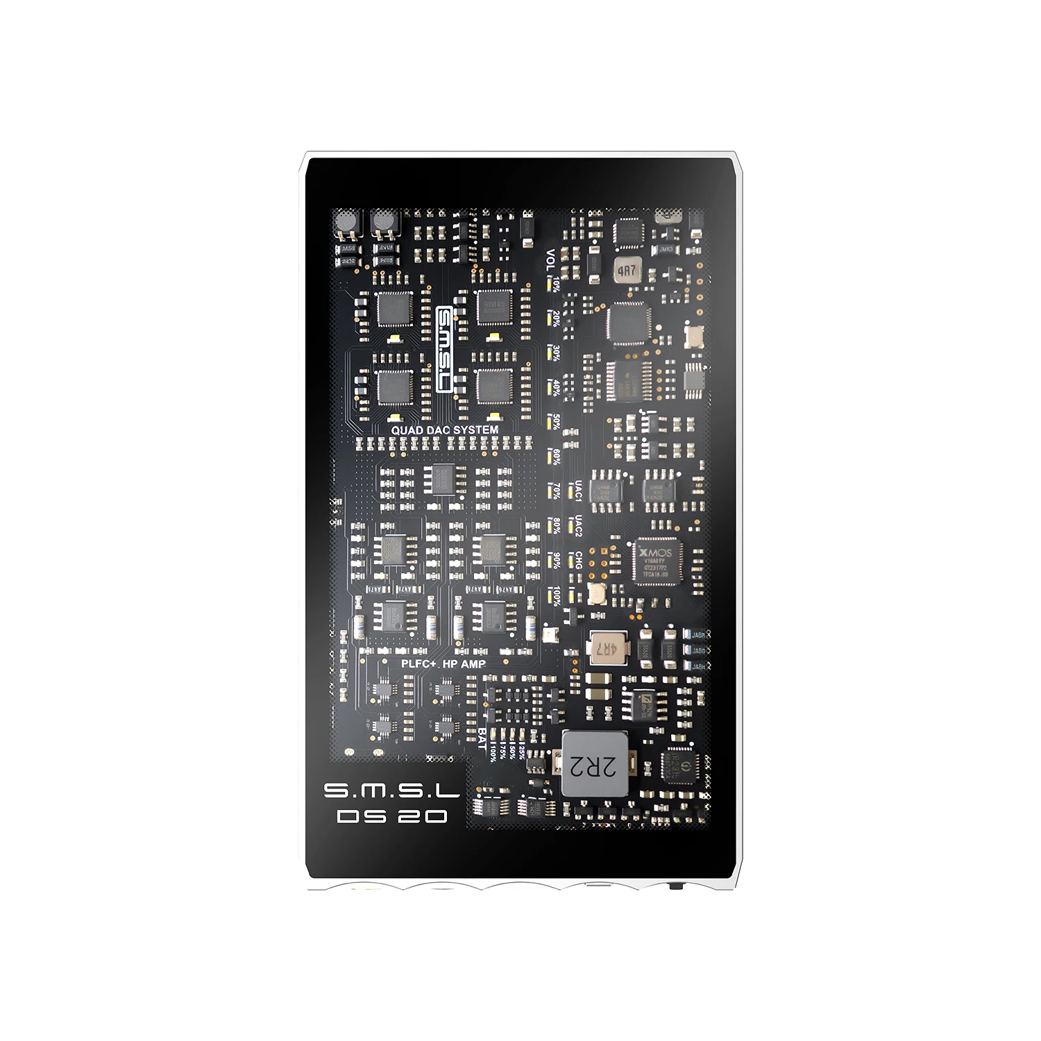 SMSL DS20 Tragbarer DAC AMP Kopfhörerverstärker Hi-Res Audio Vollständige MQA-Dekodierung CS43131 PCM768 DSD256 3,5 mm + 4,4 mm Ausgang