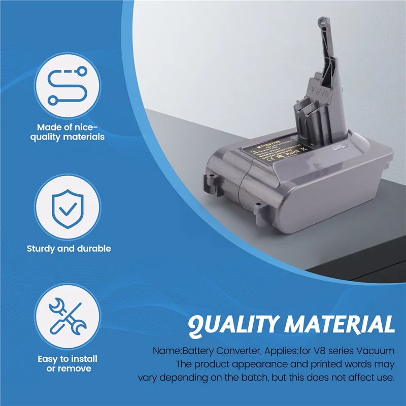 محول محول بطارية الأجزاء المنزلية لبطارية ليثيوم 18 فولت لأداة المكنسة الكهربائية من سلسلة دايسون V8