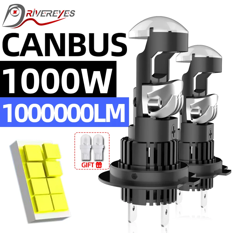 H7 H11 Bi LED Headlight Projector Lens 1000W Canbus Hi/Lo Beam 8580 CSP H8 H9 9005 HB3 9006 HB4 Turbo Car Light HD Lens 12V 24V