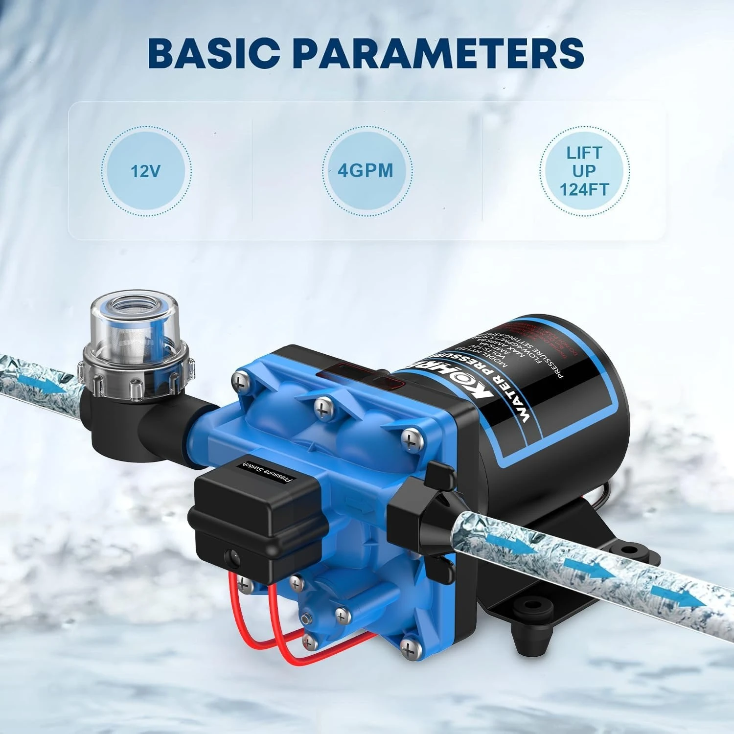 RV Water Pump 4.0 GPM 55 PSI,  - огляд і ціна Mini Peristaltic Pump 12V