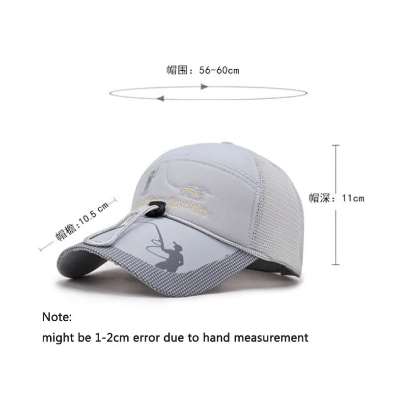 2023 Fishing Hat Cap Outdoor Mountaineering Sports Hats Hiking Visor UV Protection Men Women Adjustable Breathable Golf Caps