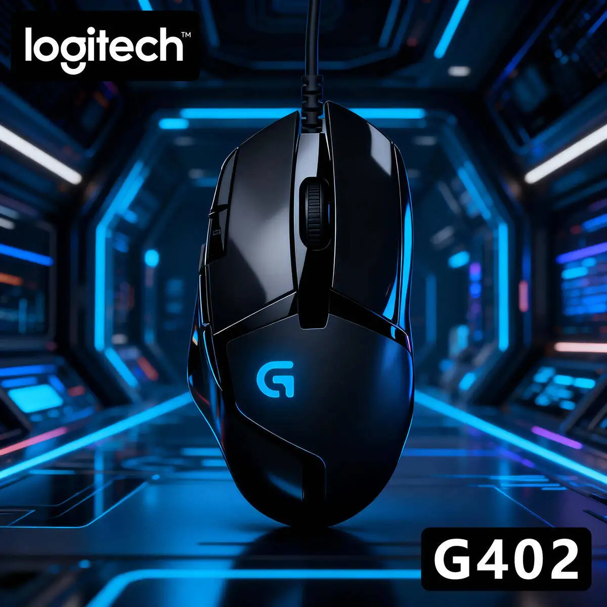 

Проводная мышь Logitech G402, киберспортивная игра, посвященная редактируемым макрокомпьютером, настольным ноутбуком, ест курицы CSGO