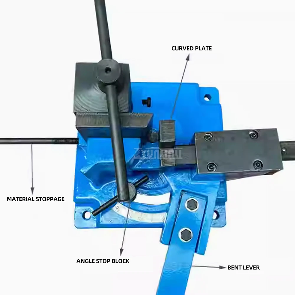 Heavy Duty Bending Machine, Portable Multi-Function, Square Steel Flat Steel Round Steel Hot Cold Bending