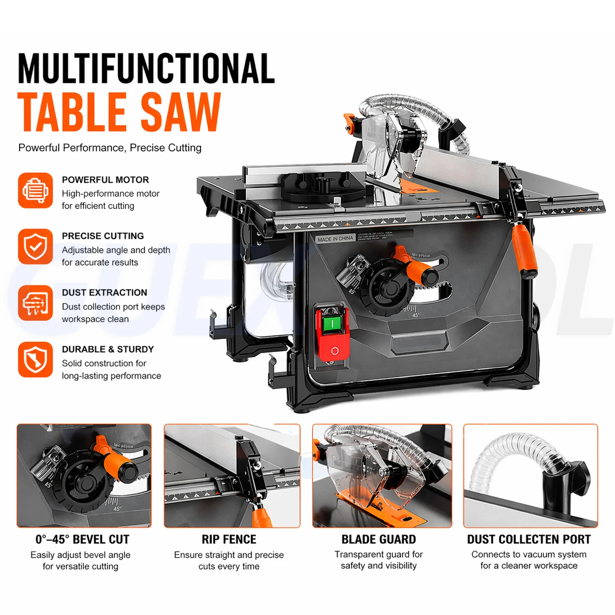 

Dust Free Table Saw High-precision Whole House Customized Woodworking Special Extendable Push Table Saw With Mountain Ruler