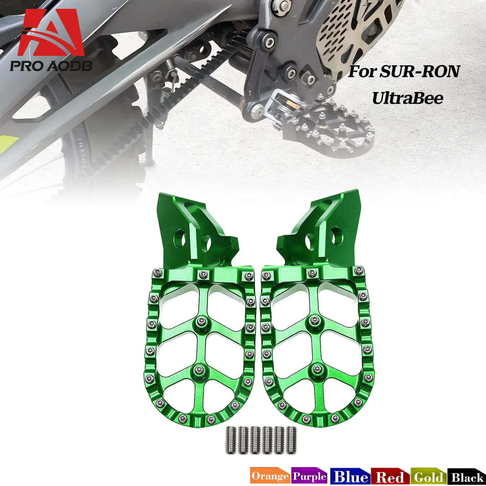 Footrest Foot Pegs Footpegs Rests Pedals For Sur-Ron Surron Ultrabee Ultra Bee Off-Road Electric Moto Vehicle Dirt Bike Parts