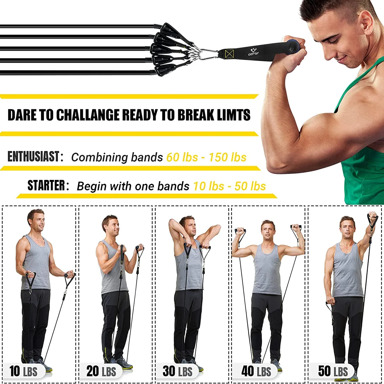Pita Elastis Latihan Kekuatan  - Home Gym Equipment Set ulasan dan harga