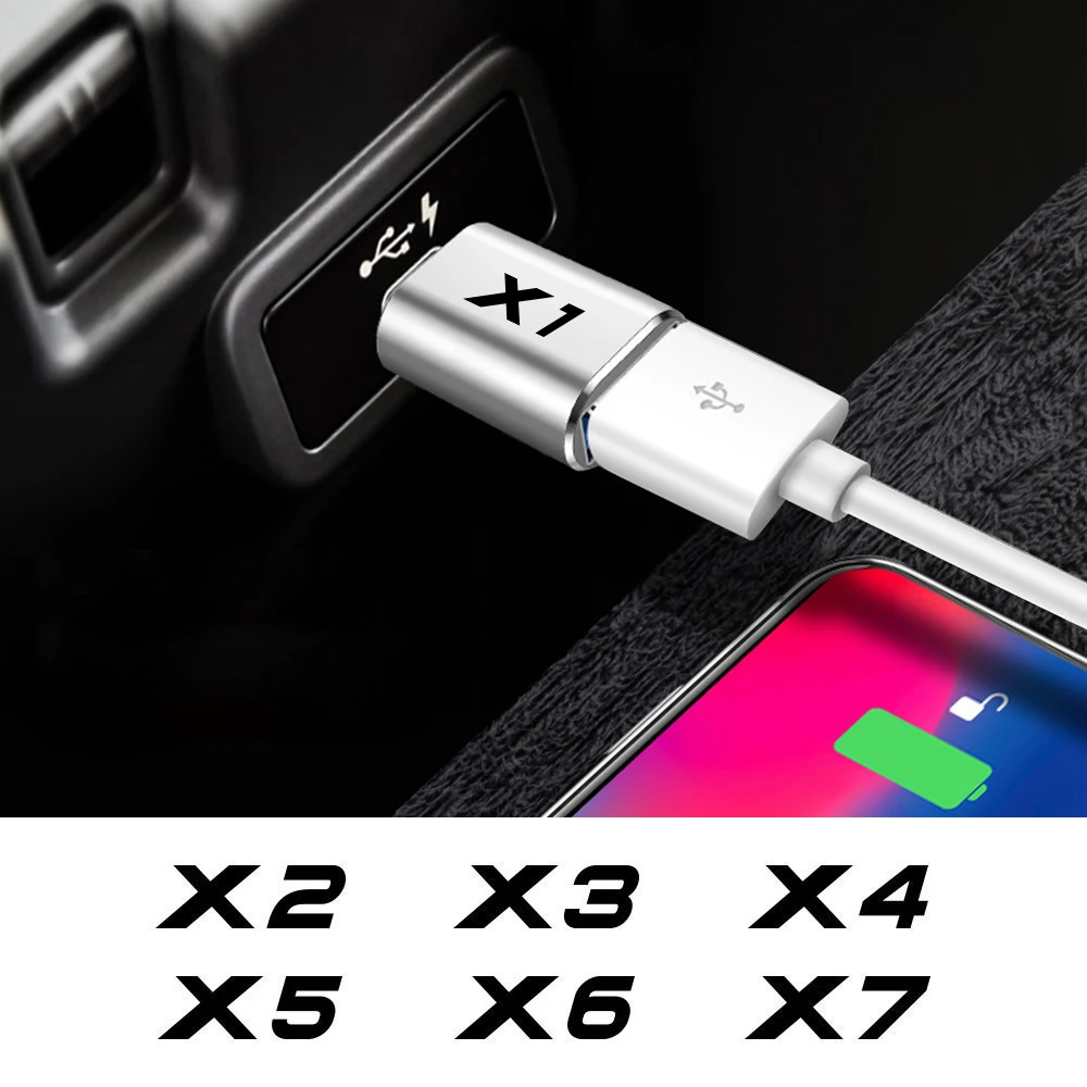 Car Tool Type-C to USB Adapter Accessories For BMW X3 F25 G01 X4 F26 G02 X5 E70 F15 G05 X6 E71 F16 G06 X1 E84 F48 X2 F39 X7 G07