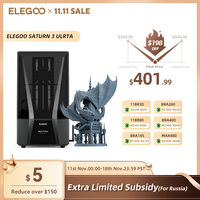 ELEGOO SATURN 3 ULTRA 12K Mono MSLA 3D Printer 10'' 12K LCD Resin 3D Printer Speed Up to 150mm/h Printing Size 219*123*260mm