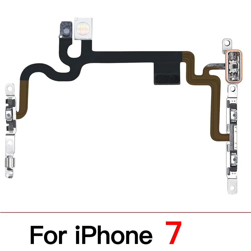 Volume Button Flex Cable Replacement For iPhone 6 6s 7 8 X XR XS Max Volume Mute Switch Up Down Adjust Module