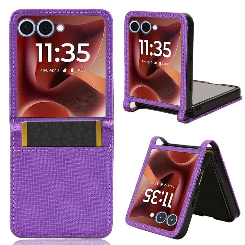 

For Samsung Galaxy Z Flip 7 FE Case Luxury Wallet Card Leather Flip Case foldable Shell For Galaxy Z Flip 7 FE Cover Funda Capa