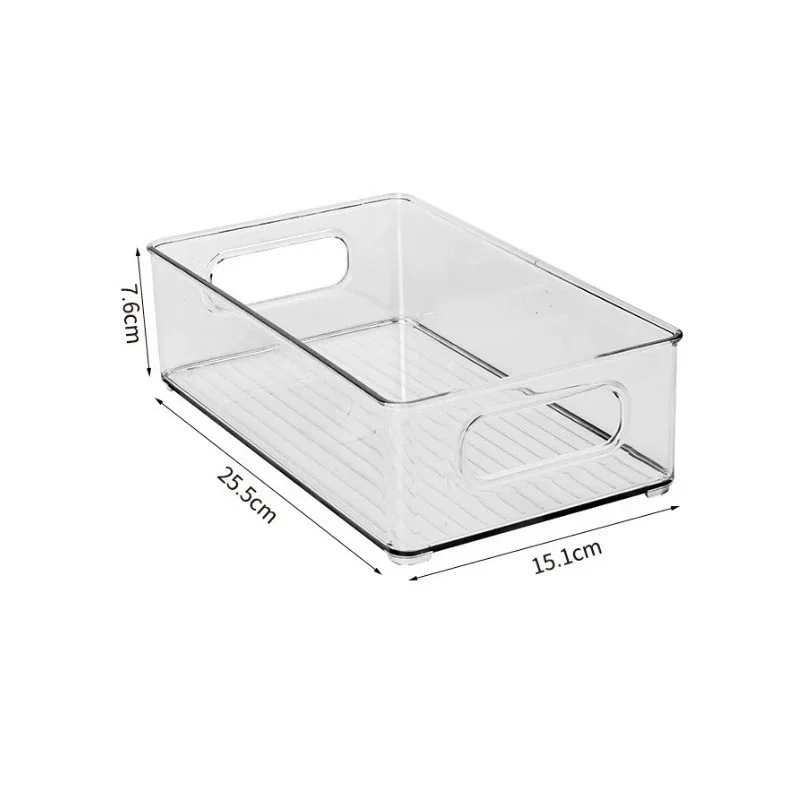 Plastic Crisper Transparent Box Refrigerator Crisper Storage Box Storage Kitchen Acrylic Desktop Storage Organizer Box
