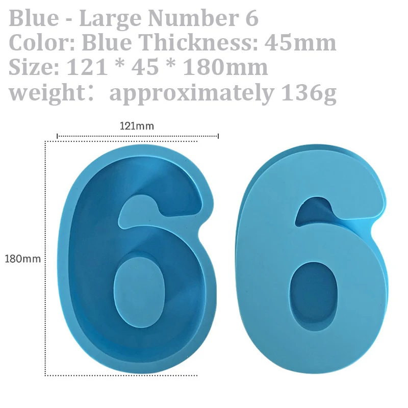Number-Shaped Mold Arabic Numerals Scented Candle and Ice Cube Mould for Cake Food-Grade-Silicone Pattern Die Cake Baking Molds