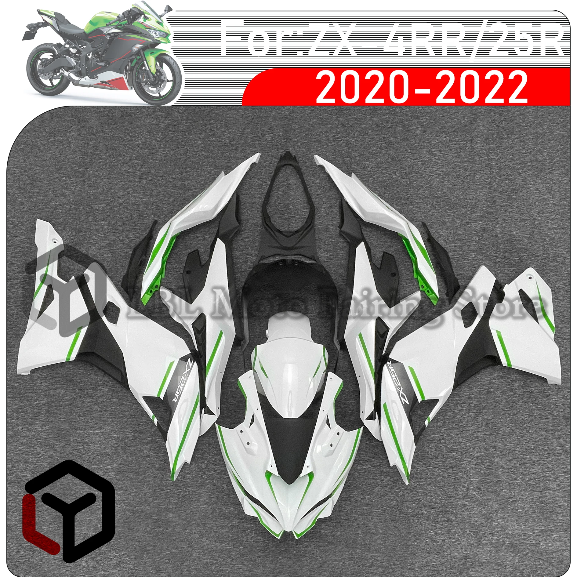 

Обтекатели для KAWASAKI Ninja ZX-4RR 2019-2023 ABS мотоцикла полный комплект обтекателей подходит для KAWASAKI Ninja ZX4RR ZX25R Обтекатели для кузова