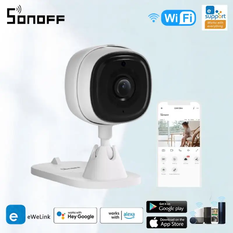 

SONOFF WiFi Smart Security Camera Indoor 1080P HD Smart Camera With IR Night Vision Motion Detection 2-Way Audio Remote Monitor