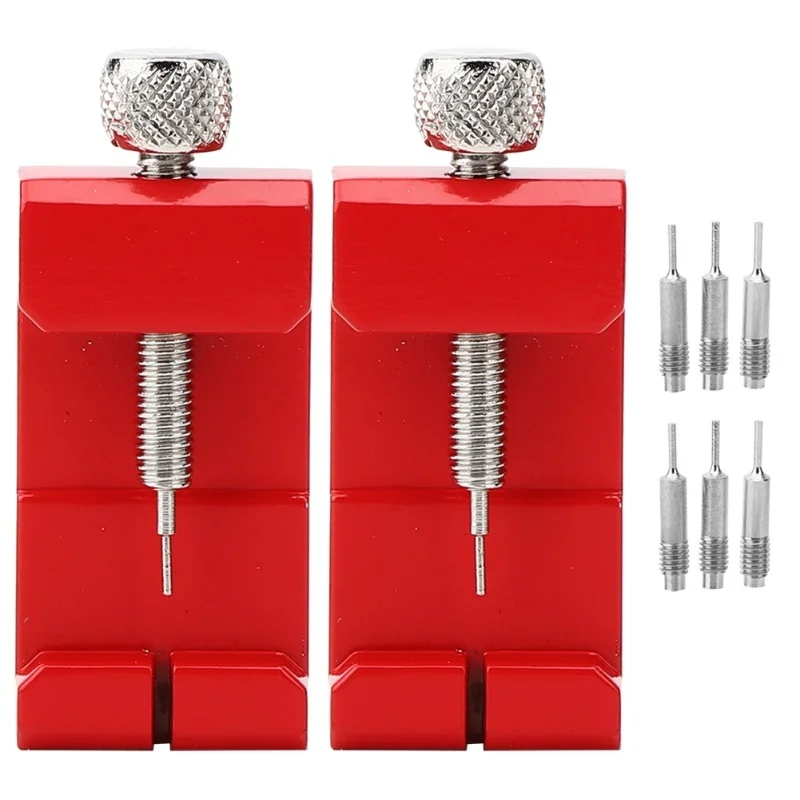 

2PCs Watchband Remover Watch Strap Adjuster Removal Tool Adjustable Height ProfessionalRed