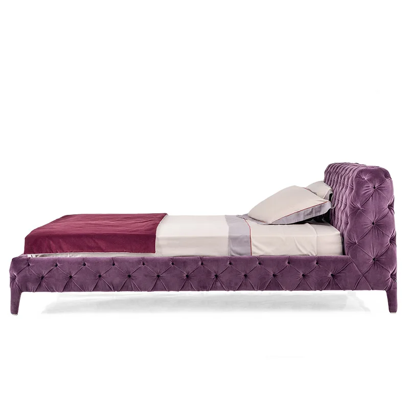 

Итальянская минималистичная кожаная кровать для спальни, новая мягкая сумка, двуспальная кровать 1,8 метра