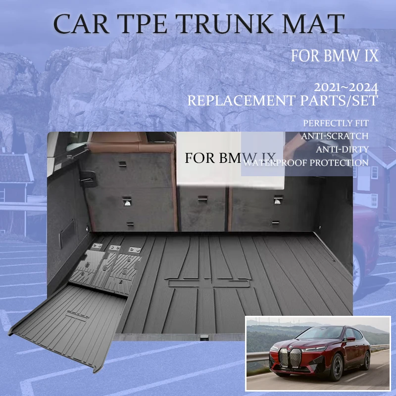 

Car Trunk Storage Pad For BMW iX I20 2021 2022 2023 2024 Waterproof Boot Carpet Back Seat Cover Tray Carpet Mud Auto Accessories