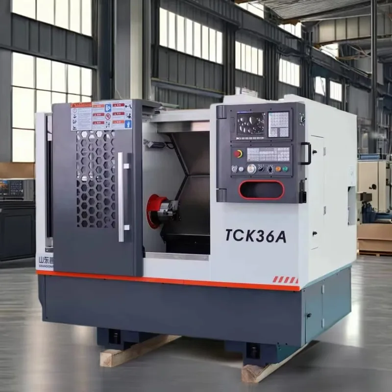2026 ¡Novedad! Mini Fresadora TCK36A TCK36M con Contrapunto Hidráulico, Torno Metálico de Bancada Inclinada, Máquina CNC con Pinza de Sujeción Potente