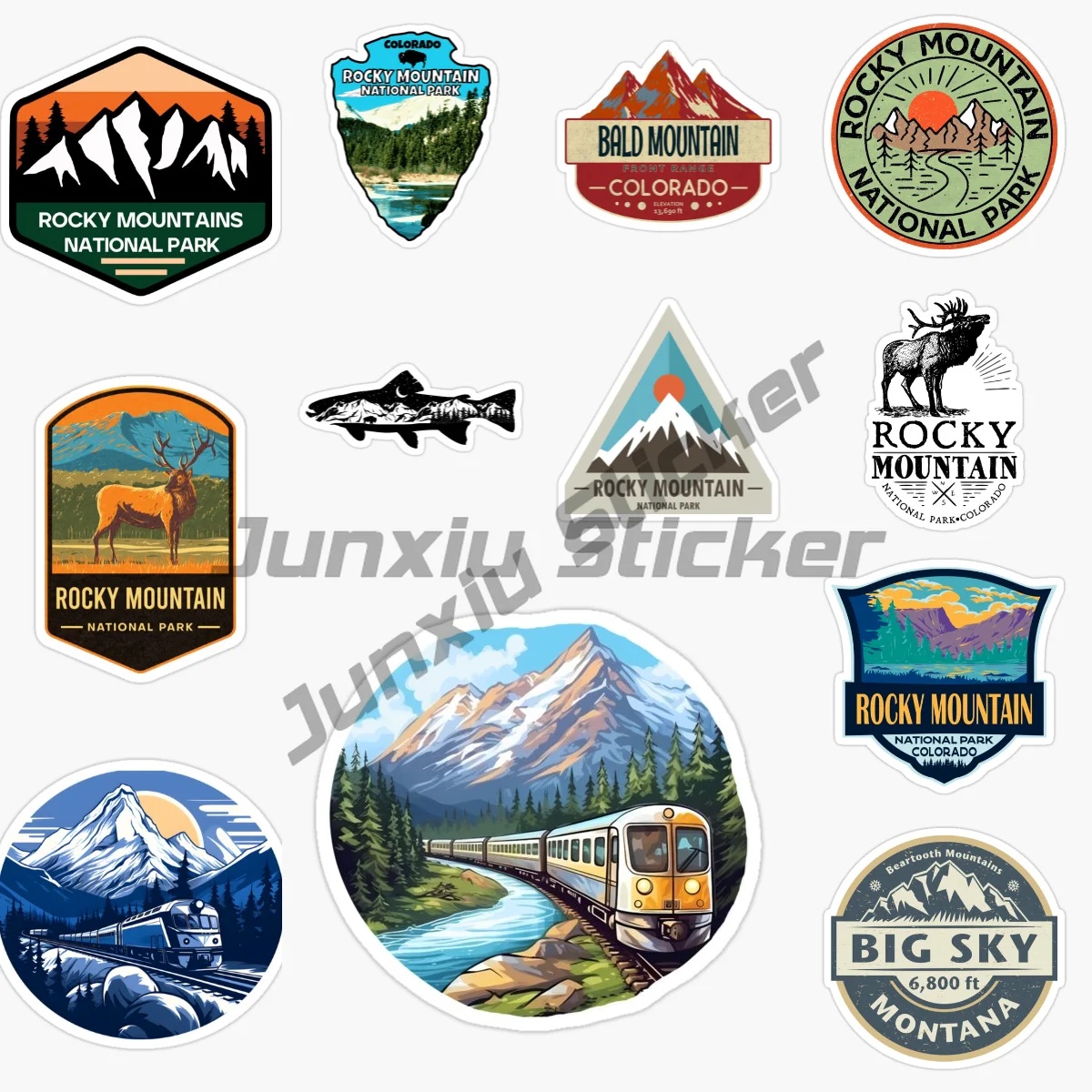 Colorado Rocky Mountain National Park Scenic Car Sticker Vinyl Self-Adhesive Decorative Cover Scratch Decal