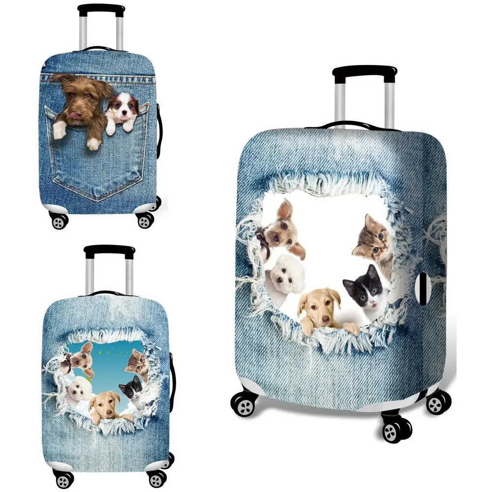 Elastic Luggage Cover Anti-scratch Cartoon Animal Baggage Dust Case Cover Waterproof Dustproof Trolley Protective Sleeve Travel