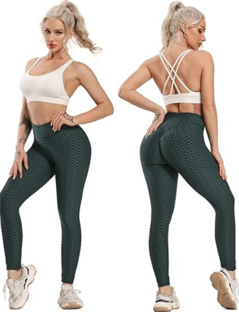 Workout Yoga Leggings Pants Butt Lifting Scrunch Booty Leggings Tummy Control Women High Waisted Gym Tights Anti Cellulite