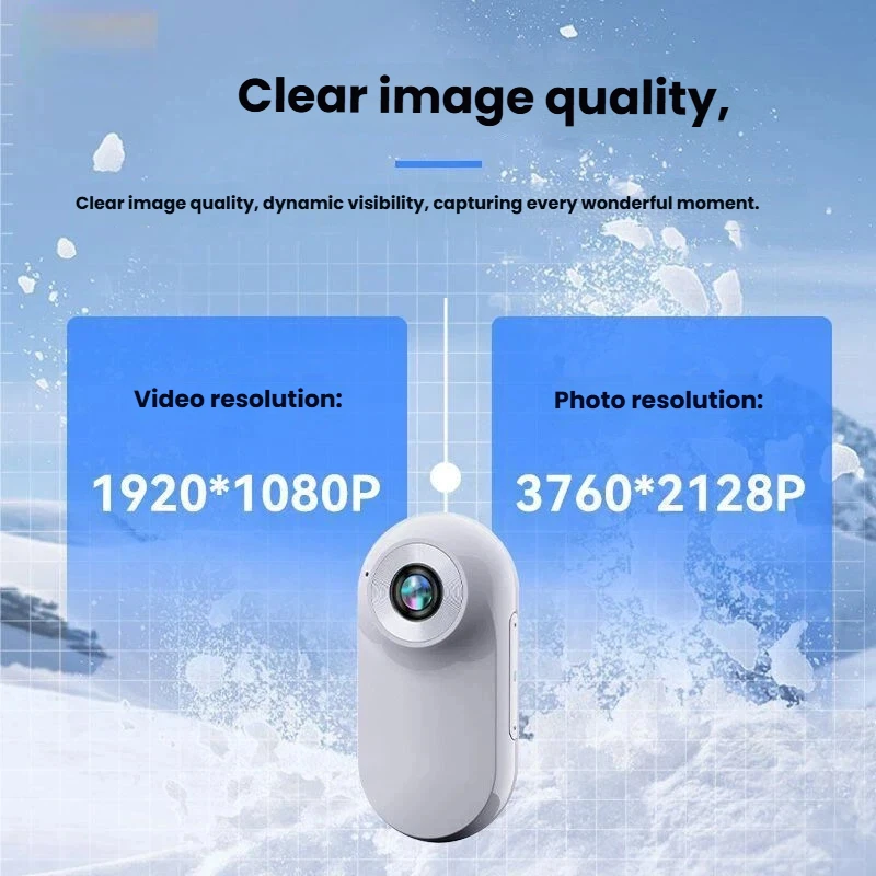 Fotocamera sportiva per pollice: riprese in moto e all'aperto, registratore di guida HD con supporto pettorale per la registrazione Vlog