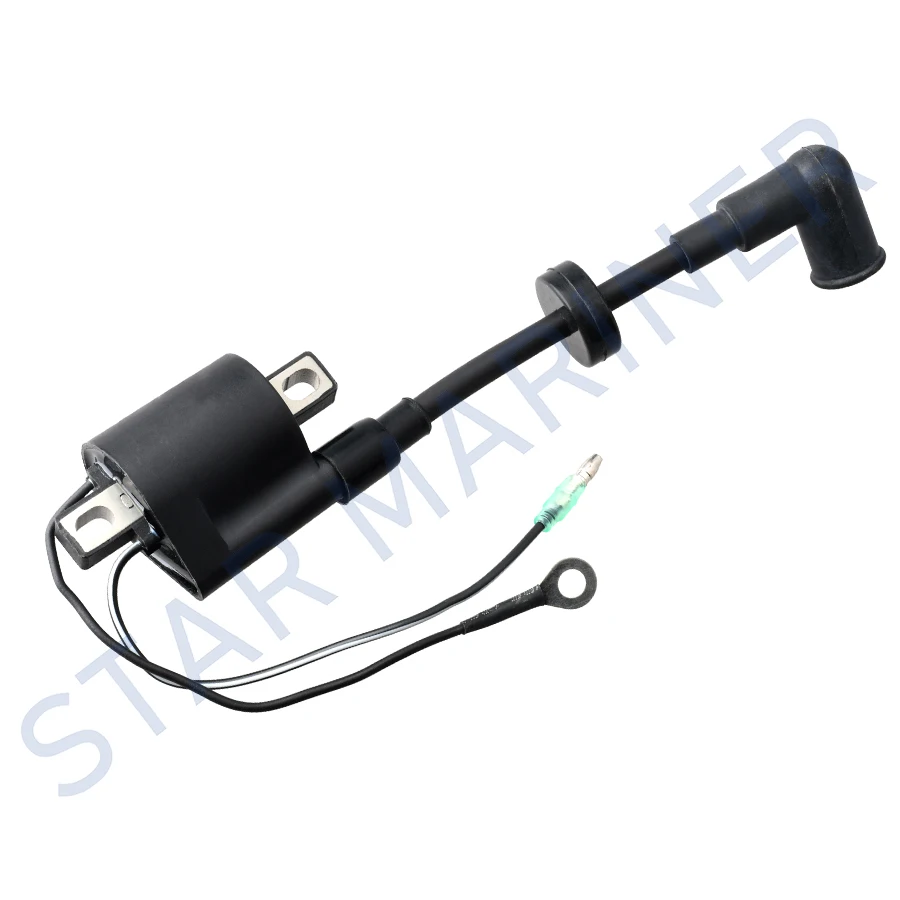 6E0-85570 Ignition Coil With Cap For Yamaha Outboard Motor 2T 4HP 5HP Parsun Powertec SEAPRO etc 5HP 6E0-85570-00 6E0-85570-10