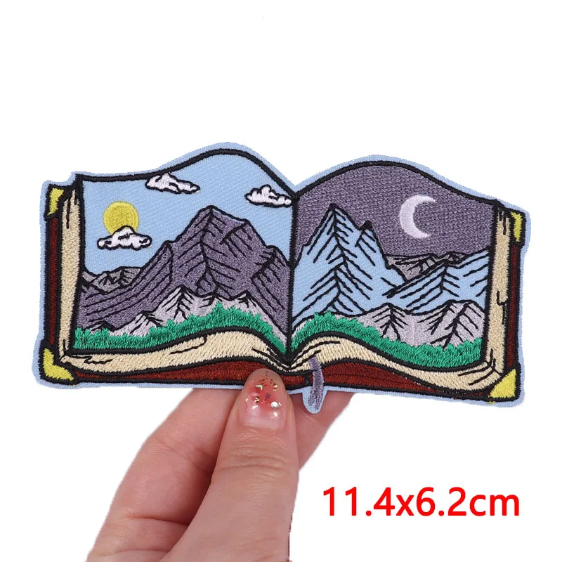 Outdoor Wave Sun Patch Iron On Patches For Clothing Thermoadhesive Patches on Clothes Stickers Adventure Embroidery Patch Badges