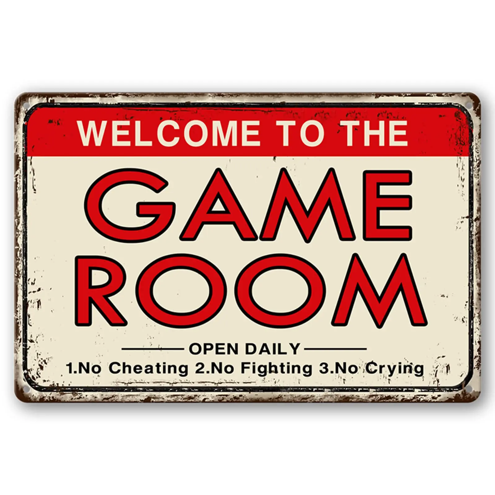 Video Game Room Accessories and Decor Retro Arcade Tin Signs Billiard Theater Powder Room Wall Decor Home Gaming Art Poster Game