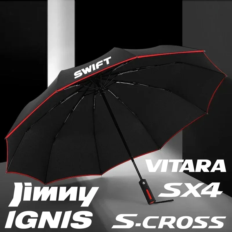 Car Automatic Folding Windproof Sunshade Umbrella For Suzuki SX4 Grand Vitara Swift Alto Baleno Jimny S-Cross Samurai IGNIS