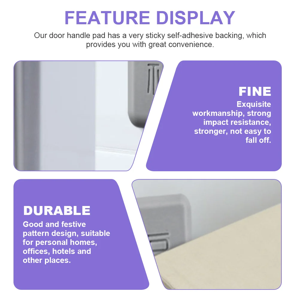 

8 pcs Door Anti-Crash Pads Silicone Material Strong Adhesive Impact Protection For Home Office Hotel Refrigerator Toilet Door