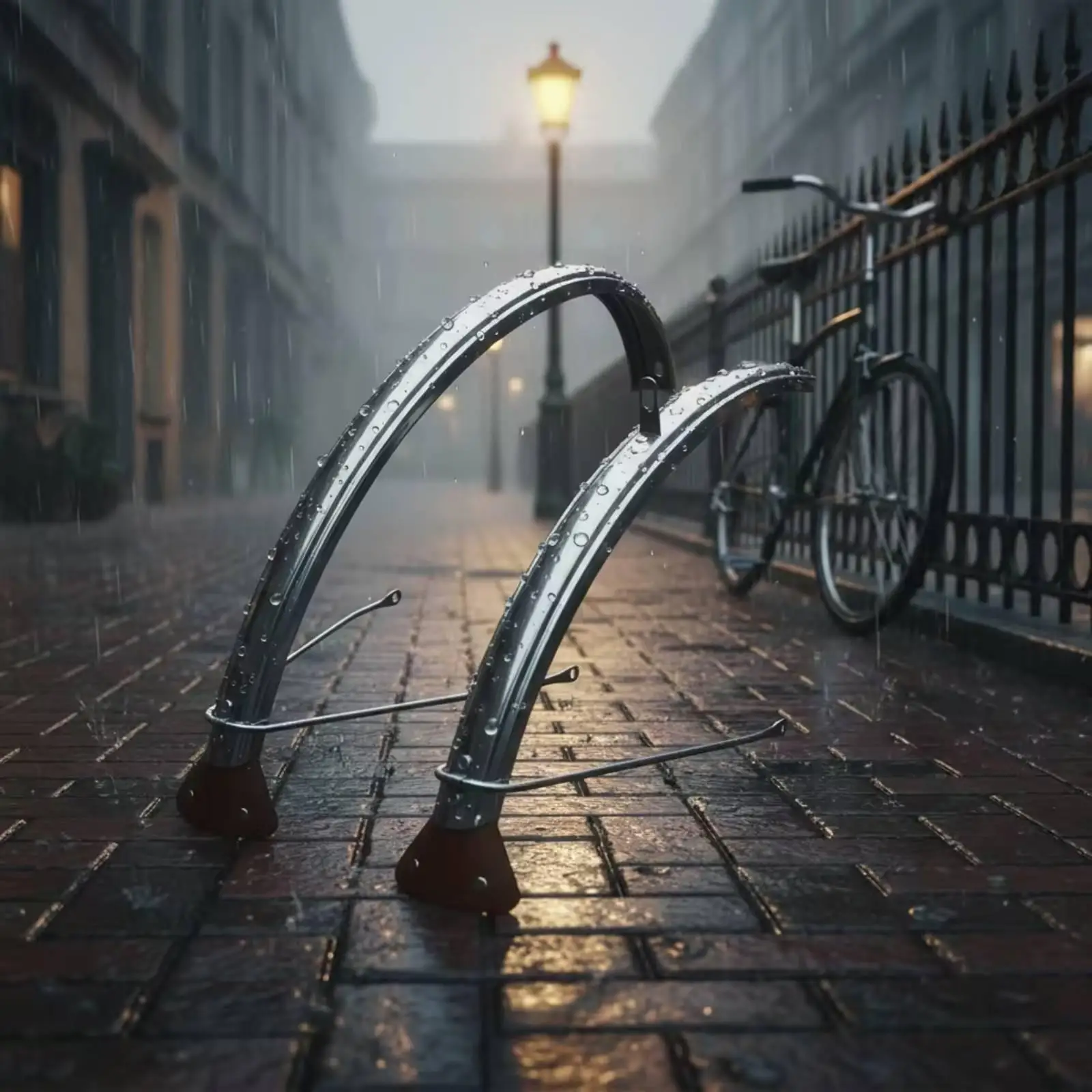 Retro Style Bicycle Mudguard Complete Set Reflective Mud Flaps for City Bike Shield Protection