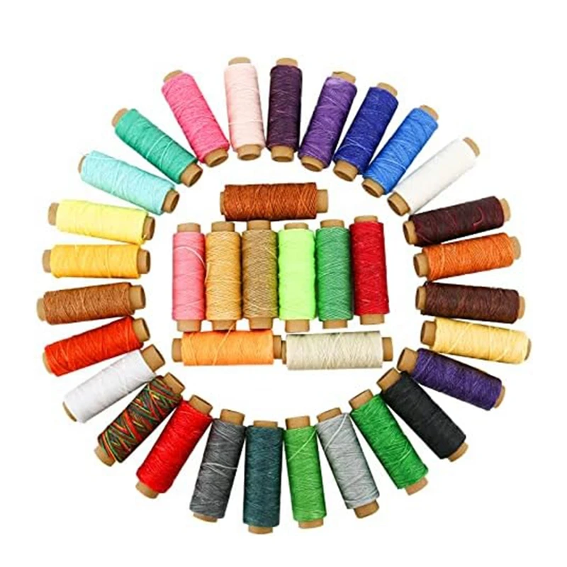 36 Colors Waxed Thread Hand Stitching Waxed Thread For Leather Sewing For DIY Leather Craft And Book Bind Bracelets Durable