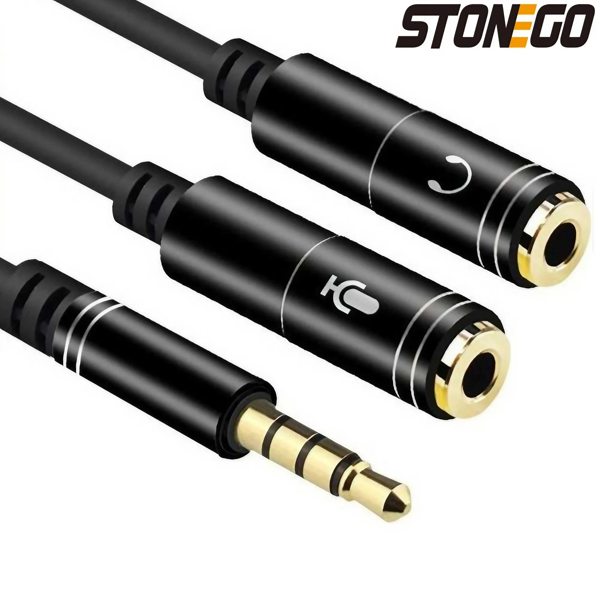 3.5mm kabel rozgałęźnik Audio do komputera Laptop Jack 3.5mm 1 męski do 2 żeński słuchawki z mikrofonem Y Splitter przewód AUX