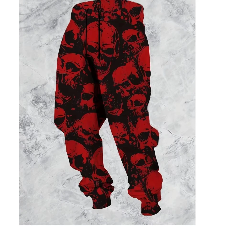 2026 Summer Hot Selling Fashion Gothic Comic Style Loose Pants 3D Printed Y2K Street Style Straight Leg Pants Large Size