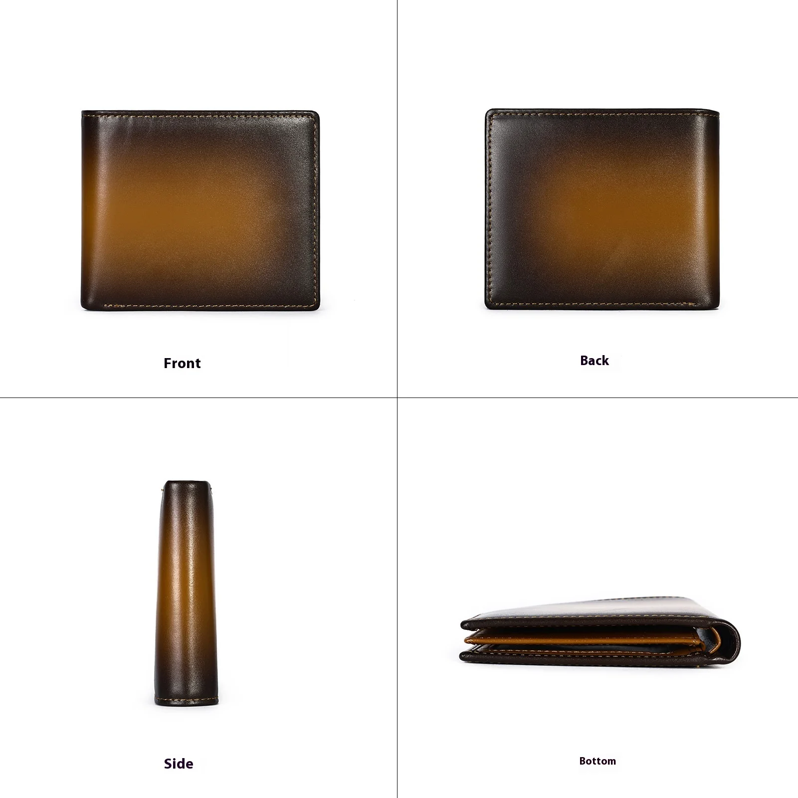 Genuine Leather Wallet for Men with Multiple Card Slots and Large Capacity Short Style