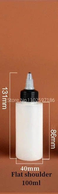 10-200 ml geperst fles semi-transparante geldop puntige neus geëxtrudeerd plastic zachte sub schilderinkt aanpassing split groothandel