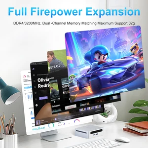 GenMachine-Mini كمبيوتر للعب، معالج AMD Ren5000، 5300U، ويندوز 10 11، 2.7 جيجاهرتز، حتى 3.7 جيجاهرتز، DDR4، 32 جيجابايت، واي فاي 6، HDMI، جديد، GenMachine أعلى 8 مبيعات جهاز كمبيوتر صغير NAS - رقم 5